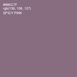 #886C7F - Spicy Pink Color Image